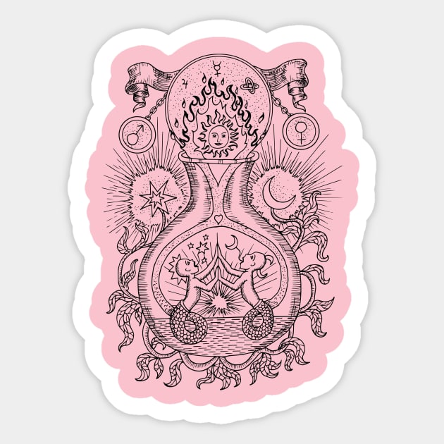 Love Potion (Version 1) Mystic and occult design. Sticker by Mystic Arts